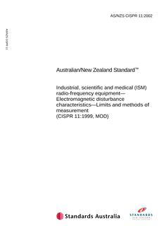 AS/NZS CISPR 11:2002 PDF