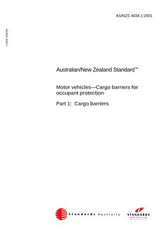 AS/NZS 4034.1:2001 PDF