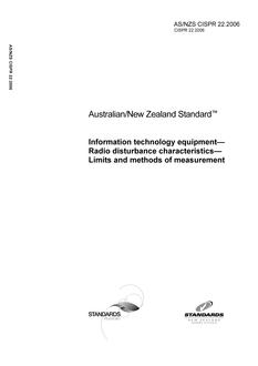 AS/NZS CISPR 22:2006 PDF