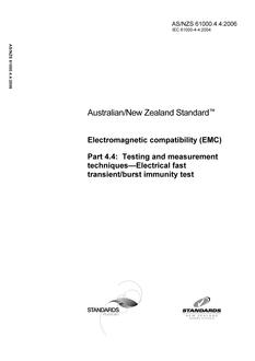 AS/NZS 61000.4.4:2006 PDF