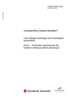 AS/NZS 3439.2:2002 PDF