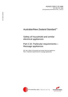 AS/NZS 3350.2.32:1996 PDF