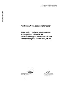 AS/NZS ISO 30300:2012 PDF