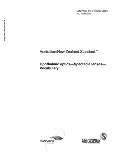 AS/NZS ISO 13666:2015 PDF