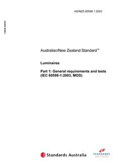 AS/NZS 60598.1:2003 PDF