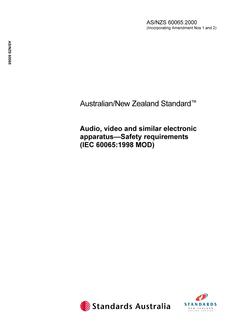 AS/NZS 60065:2000 PDF