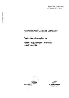 AS/NZS 60079.0:2012 PDF