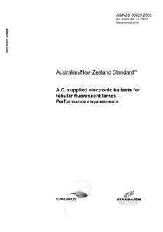 AS/NZS 60929:2005 PDF