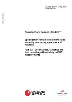 AS/NZS CISPR 16.4.2:2004 PDF