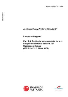 AS/NZS 61347.2.3:2004 PDF