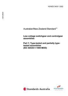 AS/NZS 3439.1:2002 PDF