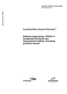 AS/NZS ISO/IEC 20926:2008 PDF