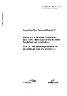 AS/NZS IEC 60670.22 PDF