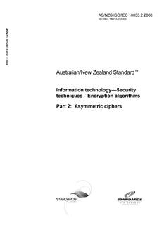 AS/NZS ISO/IEC 18033.2 PDF