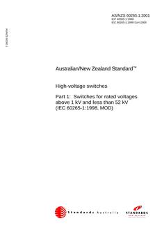 AS/NZS 60265.1 PDF