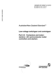 AS/NZS IEC 60947.4.2 PDF