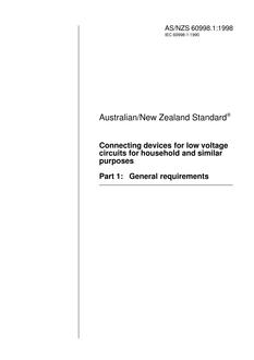 AS/NZS 60998.1:1998 PDF