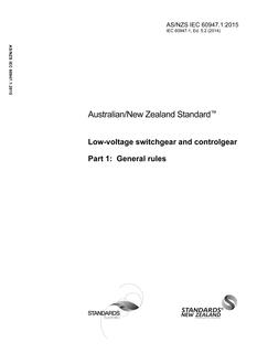 AS/NZS IEC 60947.1:2015 PDF