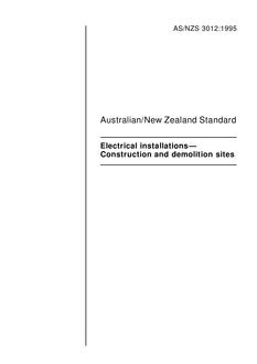 AS/NZS 3012:1995 PDF