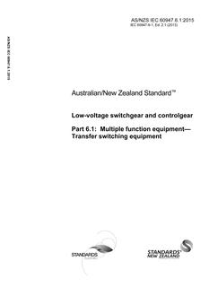 AS/NZS IEC 60947.6.1 PDF