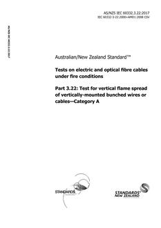 AS/NZS IEC 60332.3.22:2017 PDF