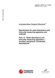 AS/NZS CISPR 16.1.2:2004 (2ND EDITION) PDF