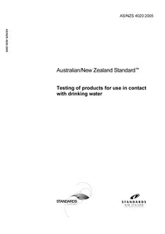 AS/NZS 4020:2005 PDF