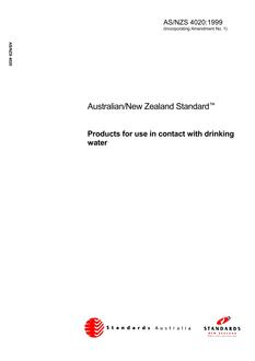 AS/NZS 4020:1999 PDF