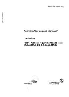 AS/NZS 60598.1:2013 PDF