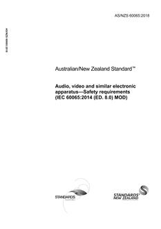 AS/NZS 60065:2018 PDF