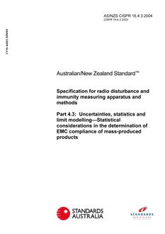 AS/NZS CISPR 16.4.3:2004 PDF