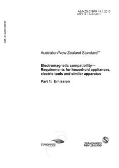 AS/NZS CISPR 14.1:2013 PDF