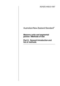 AS/NZS 4456.0:1997 PDF