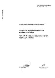 AS/NZS 60335.2.7:2009 PDF