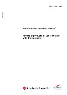 AS/NZS 4020:2002 PDF