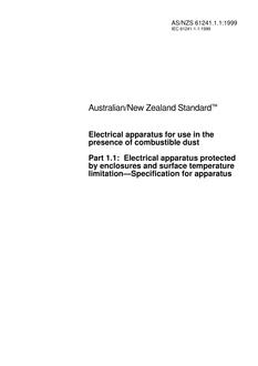 AS/NZS 61241.1.1:1999 PDF