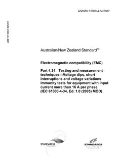 AS/NZS 61000.4.34:2007 PDF