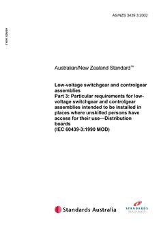 AS/NZS 3439.3:2002 PDF