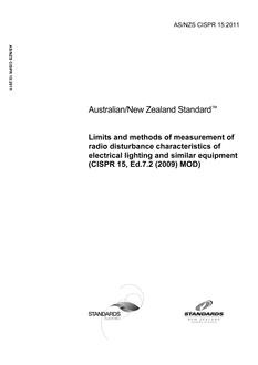 AS/NZS CISPR 15:2011 PDF