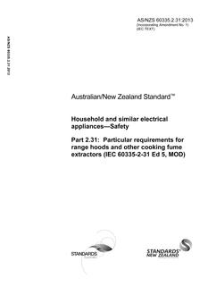 AS/NZS 60335.2.31:2013 PDF