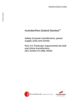 AS/NZS 61558.2.8:2001 PDF