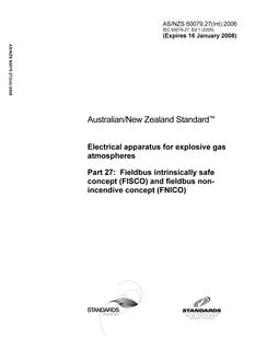 AS/NZS 60079.27(INT):2006 PDF