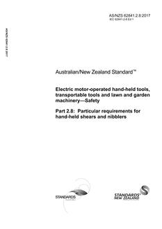 AS/NZS 62841.2.8 PDF