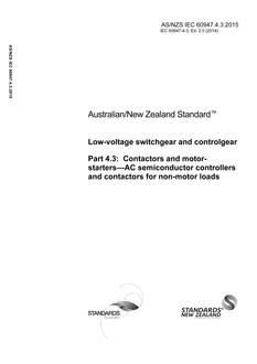 AS/NZS IEC 60947.4.3 PDF