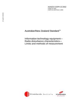 AS/NZS CISPR 22:2002 PDF