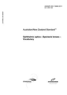 AS/NZS ISO 13666:2011 PDF