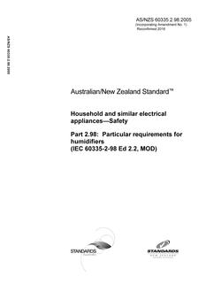 AS/NZS 60335.2.98 PDF