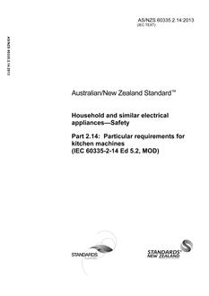 AS/NZS 60335.2.14:2013 PDF