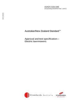 AS/NZS 3156:1995 PDF