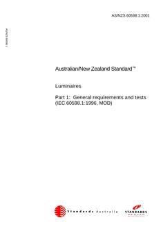 AS/NZS 60598.1:2001 PDF